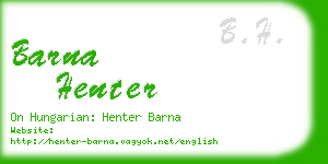 barna henter business card